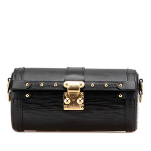 ルイ ヴィトン エピ パピヨン トランク 斜め掛け ショルダーバッグ M58655 ノワール ブラック レザー レディース LOUIS VUITTON 【中古】