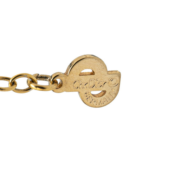 ディオール ペンダントネックレス ゴールド メッキ ラインストーン レディース Dior 【中古】