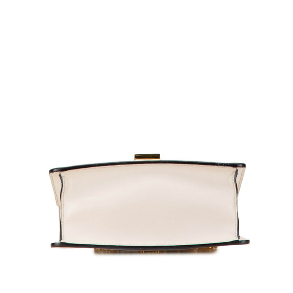 グッチ シルヴィ ミニ 斜め掛け チェーン ショルダーバッグ 431666 ホワイト レザー レディース GUCCI 【中古】