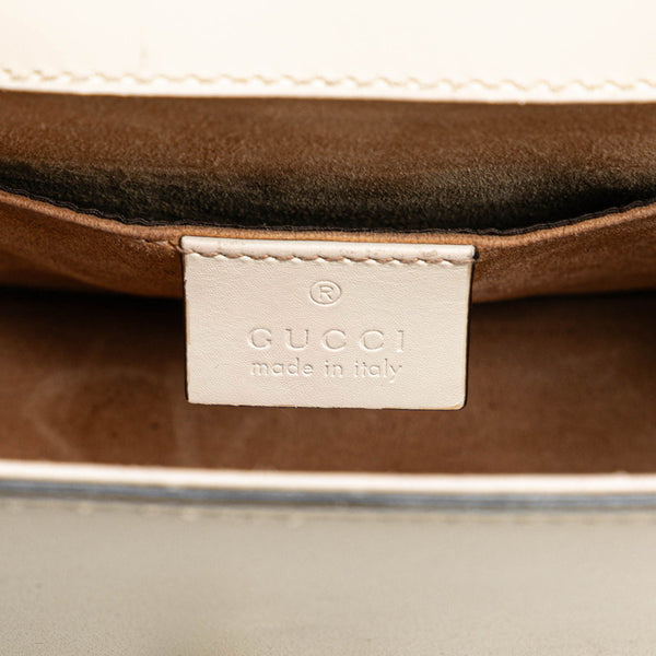 グッチ シルヴィ ミニ 斜め掛け チェーン ショルダーバッグ 431666 ホワイト レザー レディース GUCCI 【中古】