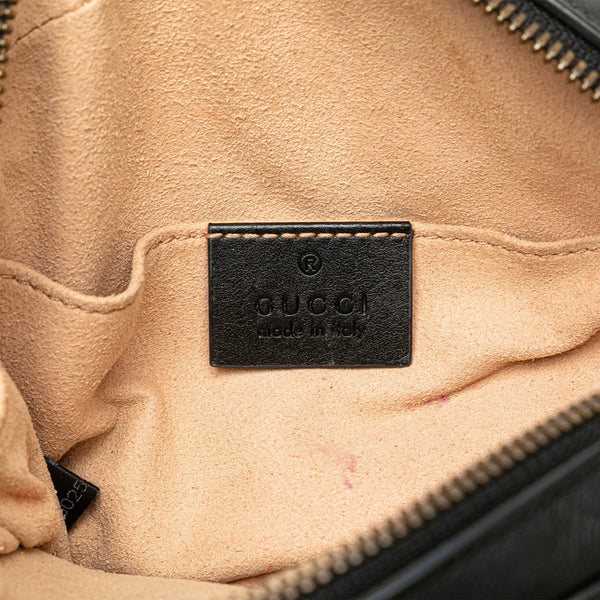 グッチ GGマーモント ウエストバッグ ボディバッグ 476434 ブラック レザー レディース GUCCI 【中古】