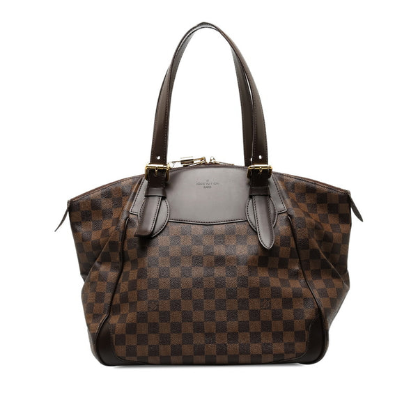 ルイ ヴィトン ダミエ ヴェローナGM ハンドバッグ トートバッグ N41119 エベヌ ブラウン PVC レザー レディース LOUIS VUITTON 【中古】