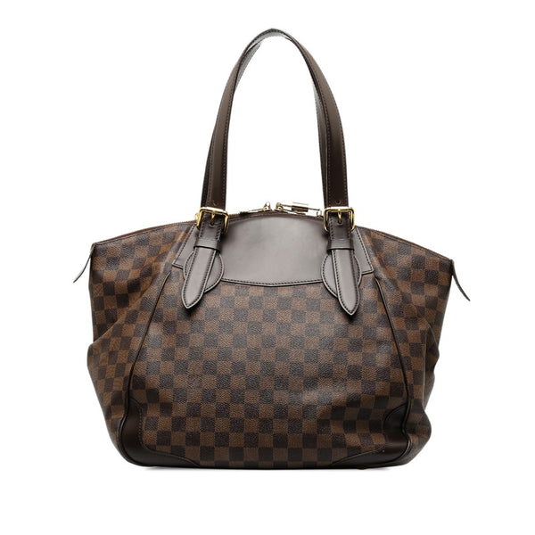 ルイ ヴィトン ダミエ ヴェローナGM ハンドバッグ トートバッグ N41119 エベヌ ブラウン PVC レザー レディース LOUIS VUITTON 【中古】