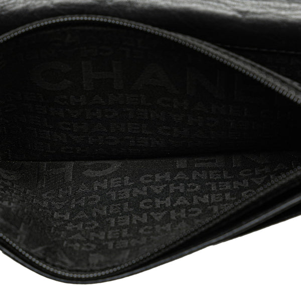 シャネル カンボンライン ココマーク 長財布 ブラック ラムスキン レディース CHANEL 【中古】