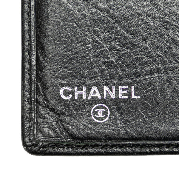 シャネル カンボンライン ココマーク 長財布 ブラック ラムスキン レディース CHANEL 【中古】