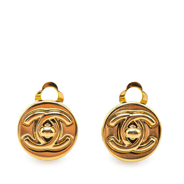 シャネル ヴィンテージ ココマーク ターンロック イヤリング ゴールド メッキ レディース CHANEL 【中古】