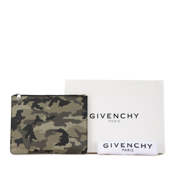 ジバンシー カモフラージュ クラッチバッグ セカンドバッグ カーキ PVC メンズ Givenchy 【中古】