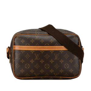 ルイ ヴィトン モノグラム  リポーターPM 斜め掛け ショルダーバッグ  M45254 ブラウン PVC レザー レディース LOUIS VUITTON 【中古】