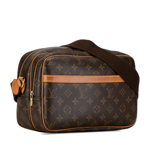 ルイ ヴィトン モノグラム  リポーターPM 斜め掛け ショルダーバッグ  M45254 ブラウン PVC レザー レディース LOUIS VUITTON 【中古】