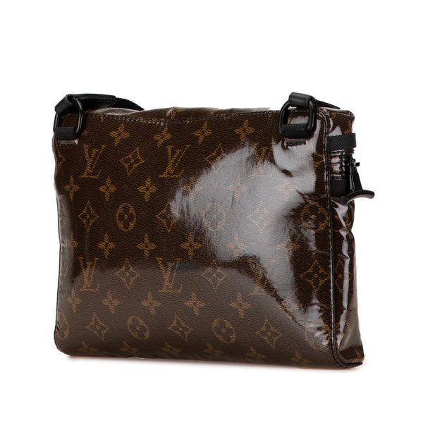 ルイ ヴィトン モノグラム グレーズ メッセンジャーPM ショルダーバッグ M43895 ブラウン PVC レザー レディース LOUIS VUITTON 【中古】