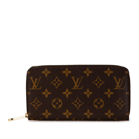 ルイ ヴィトン モノグラム ジッピー ウォレット ラウンドファスナー 長財布 M42616 ブラウン PVC レザー レディース LOUIS VUITTON 【中古】