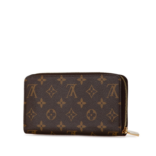 ルイ ヴィトン モノグラム ジッピー ウォレット ラウンドファスナー 長財布 M42616 ブラウン PVC レザー レディース LOUIS VUITTON 【中古】