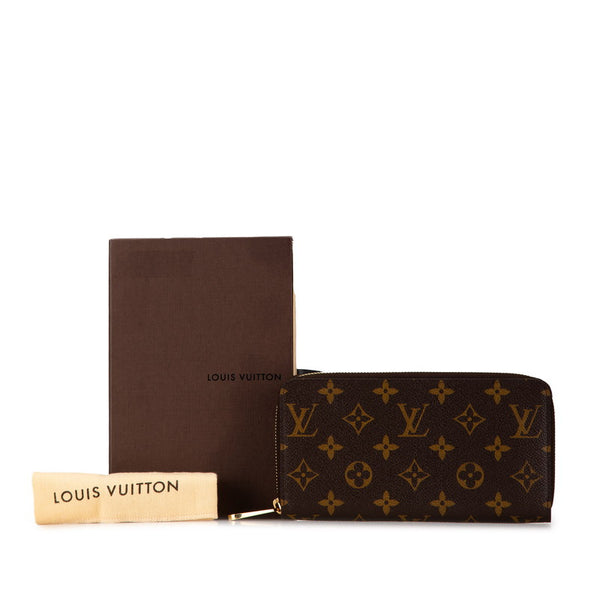 ルイ ヴィトン モノグラム ジッピー ウォレット ラウンドファスナー 長財布 M42616 ブラウン PVC レザー レディース LOUIS VUITTON 【中古】