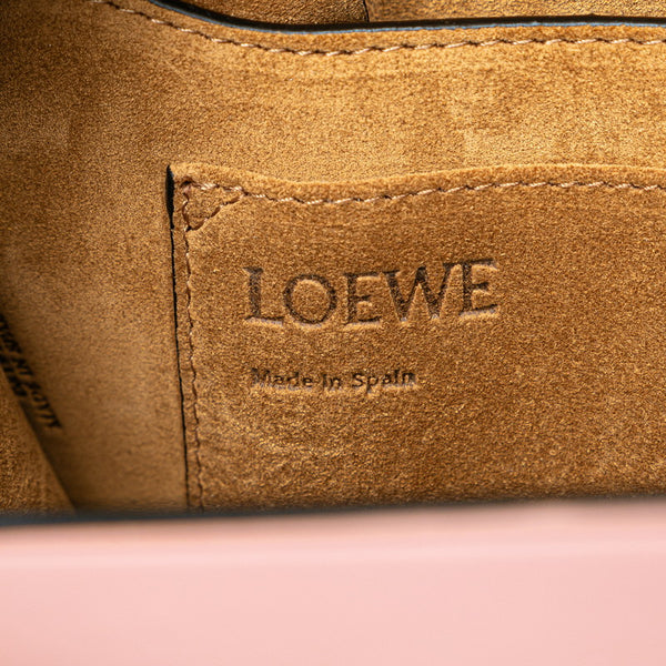 ロエベ アナグラム ゲート ショルダーバッグ ピンク ワインレッド ブラウン レザー レディース LOEWE 【中古】