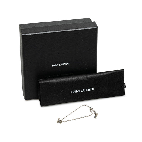 サンローラン YSLロゴ チェーン ブレスレット シルバー メタル レディース SAINT LAURENT 【中古】