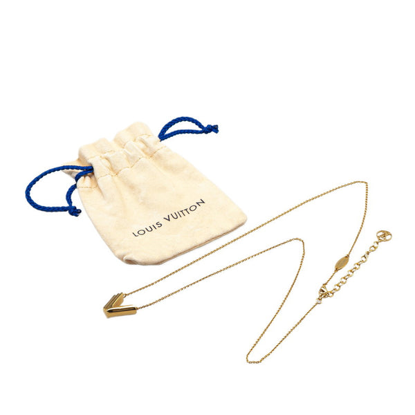 ルイ ヴィトン LV&ME V ペンダントネックレス M61077 ゴールド メッキ レディース LOUIS VUITTON 【中古】