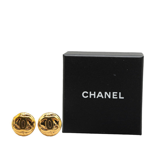 シャネル ヴィンテージ ココマーク ラウンド イヤリング ゴールド メッキ レディース CHANEL 【中古】