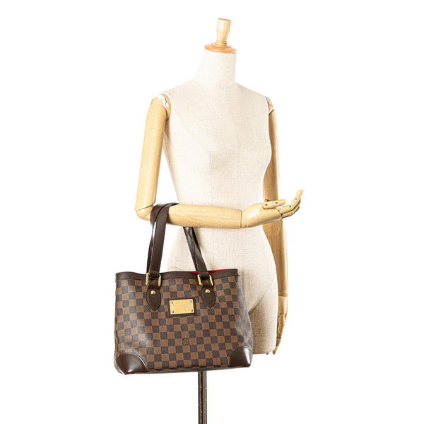ルイ ヴィトン ダミエ ハムステッドPM トートバッグ ハンドバッグ N51205 エベヌ ブラウン PVC レザー レディース LOUIS VUITTON 【中古】