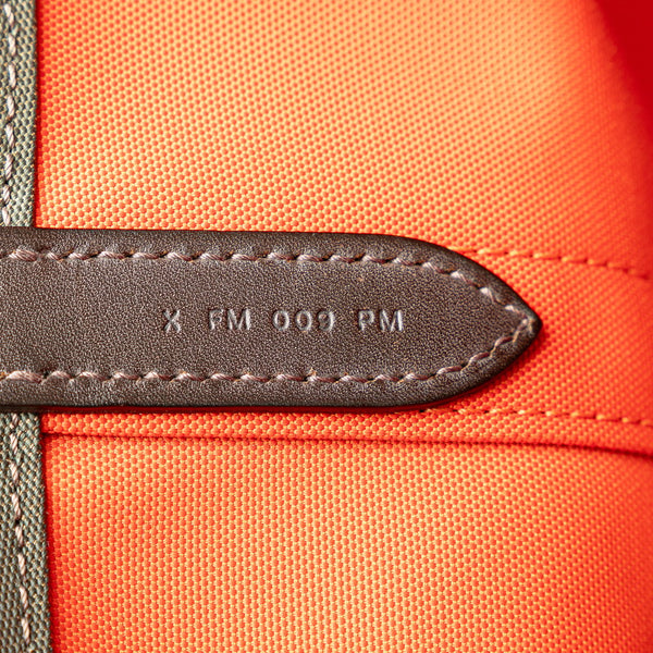 エルメス サックドパンサージュ グルーム トートバッグ ショルダーバッグ 2WAY カーキ キャンバス レザー レディース HERMES 【中古】