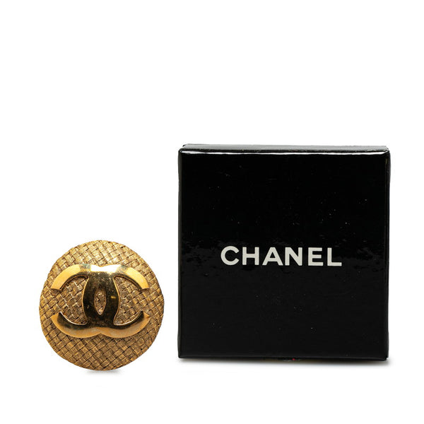 シャネル ヴィンテージ ココマーク 編み込み ブローチ ゴールド メッキ レディース CHANEL 【中古】