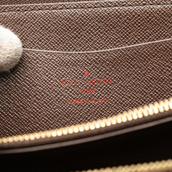 ルイ ヴィトン ダミエ ポルトモネ ジップ ラウンドファスナー 長財布 N61728 ブラウン PVC レザー レディース LOUIS VUITTON 【中古】