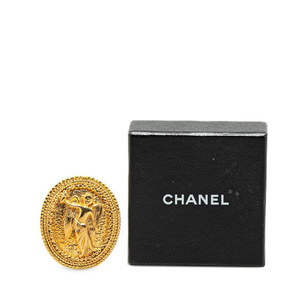 シャネル ヴィンテージ ココマーク エンジェル ブローチ ゴールド メッキ レディース CHANEL 【中古】