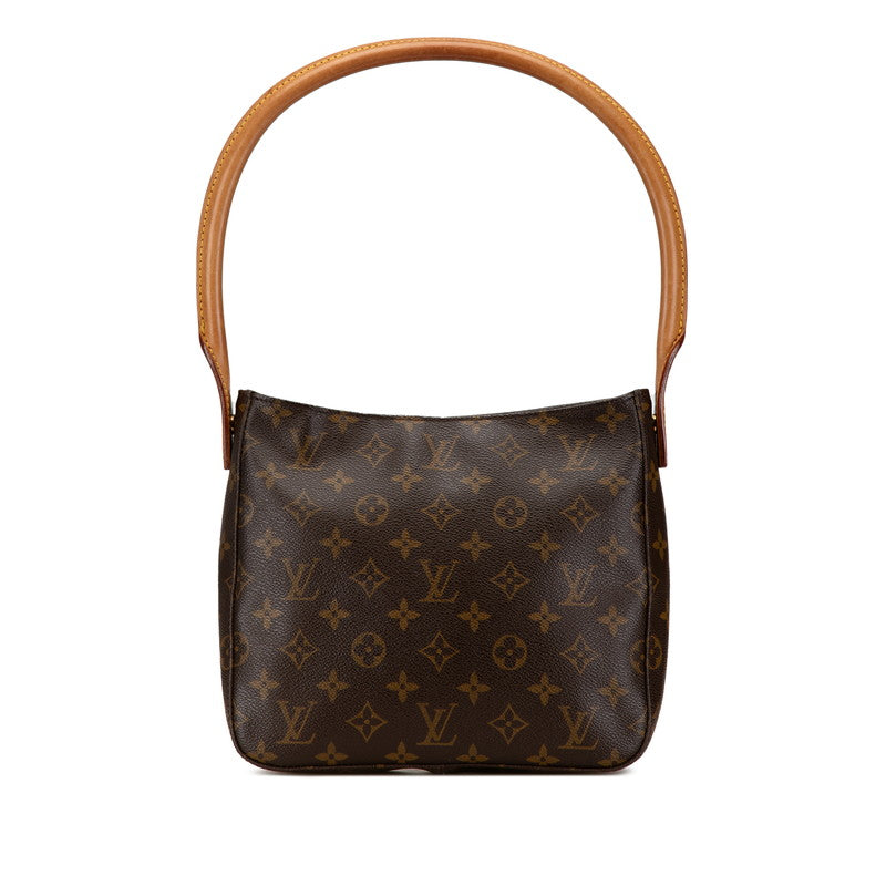 ルイ ヴィトン モノグラム ルーピングMM ショルダーバッグ M51146 ブラウン PVC レザー レディース LOUIS VUITTON 【中古】