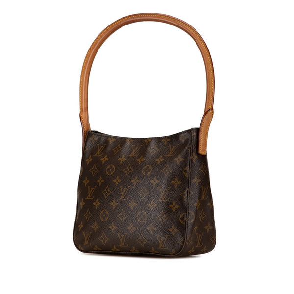 ルイ ヴィトン モノグラム ルーピングMM ショルダーバッグ M51146 ブラウン PVC レザー レディース LOUIS VUITTON 【中古】