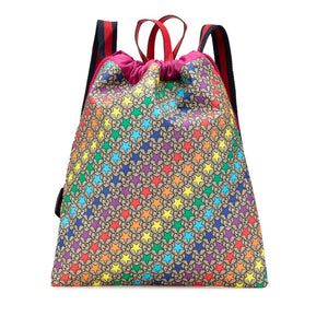 グッチ GGスプリーム スター シェリーライン リュック バックパック 550775 ピンク マルチカラー PVC レザー ナイロン レディース GUCCI 【中古】