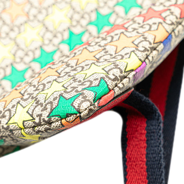 グッチ GGスプリーム スター シェリーライン リュック バックパック 550775 ピンク マルチカラー PVC レザー ナイロン レディース GUCCI 【中古】