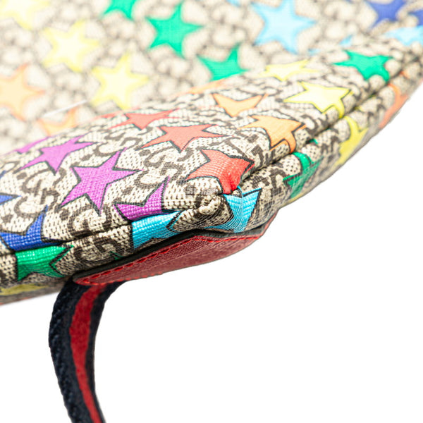 グッチ GGスプリーム スター シェリーライン リュック バックパック 550775 ピンク マルチカラー PVC レザー ナイロン レディース GUCCI 【中古】