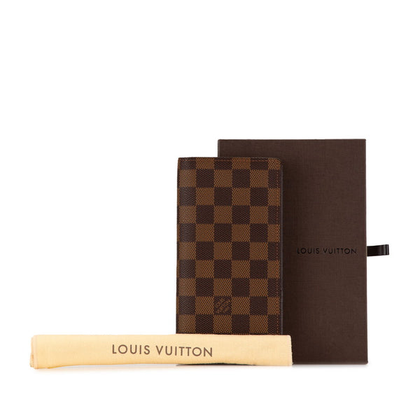 ルイ ヴィトン ダミエ ポルトフォイユ ブラザ 長財布 N60017 ブラウン PVC レザー レディース LOUIS VUITTON 【中古】