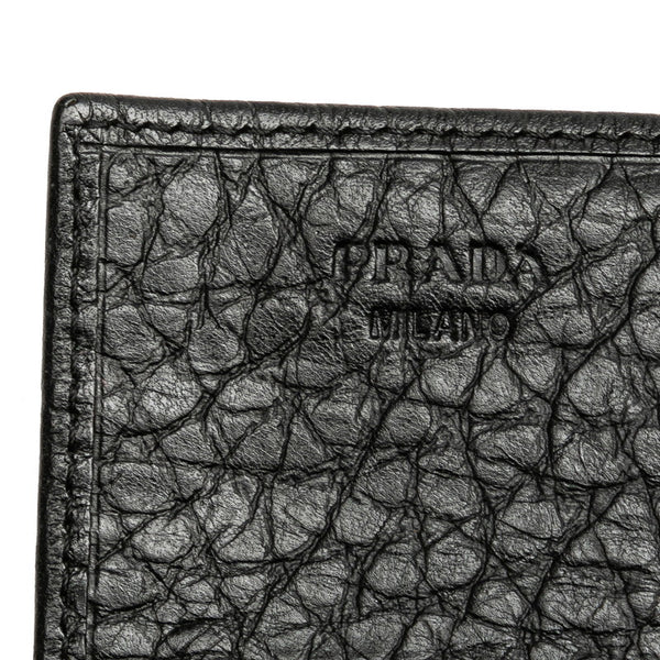 プラダ 長財布 ブラック ゴールド レザー レディース PRADA 【中古】