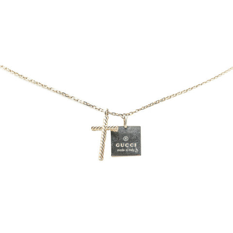 グッチ クロス ネックレス SV925 シルバー レディース GUCCI 【中古】