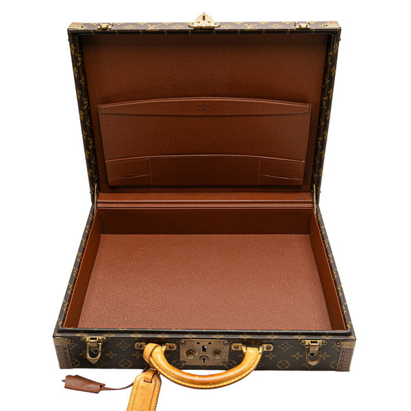 ルイ ヴィトン モノグラム プレジデント クラソール アタッシュケース トランク M53012 ブラウン PVC レザー メンズ LOUIS VUITTON 【中古】