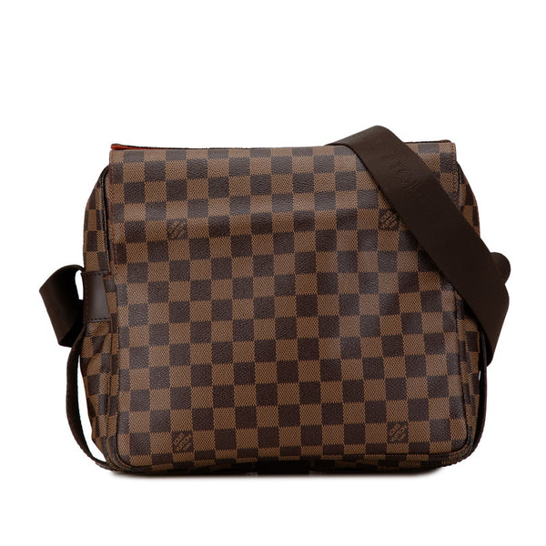 ルイ ヴィトン ダミエ ナヴィグリオ 斜め掛け ショルダーバッグ N45255 ブラウン PVC レザー レディース LOUIS VUITTON 【中古】