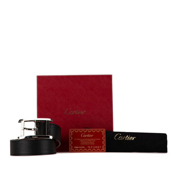 カルティエ ベルト ブラック レザー メンズ CARTIER 【中古】