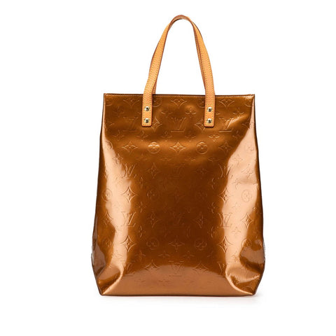 ルイ ヴィトン モノグラム ヴェルニ リードMM ハンドバッグ M91143 ブロンズ ブラウン パテントレザー レディース LOUIS VUITTON 【中古】
