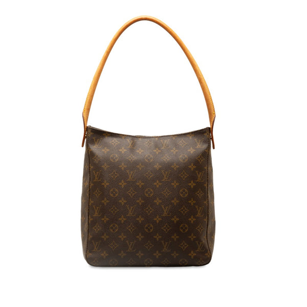 ルイ ヴィトン モノグラム ルーピングGM ショルダーバッグ ハンドバッグ M51145 ブラウン PVC レザー レディース LOUIS VUITTON 【中古】