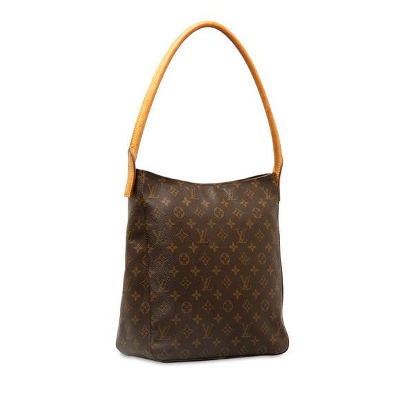 ルイ ヴィトン モノグラム ルーピングGM ショルダーバッグ ハンドバッグ M51145 ブラウン PVC レザー レディース LOUIS VUITTON 【中古】