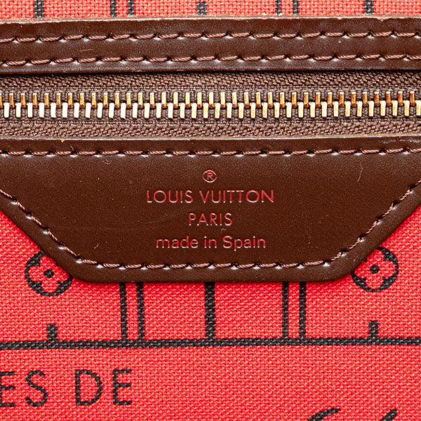 ルイ ヴィトン ダミエ ネヴァーフルMM トートバッグ N41358 ブラウン PVC レザー レディース LOUIS VUITTON 【中古】