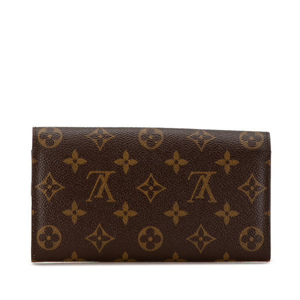 ルイ ヴィトン モノグラム ポシェット ポルト モネ クレディ 長財布 M61725 ブラウン PVC レザー レディース LOUIS VUITTON 【中古】