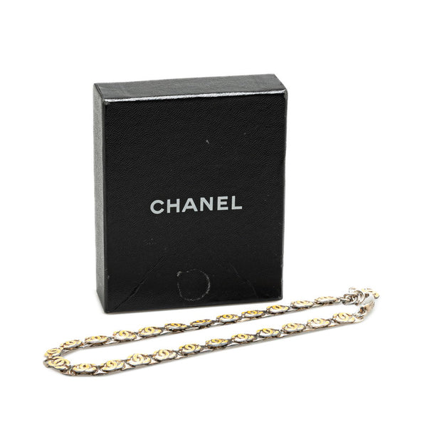 シャネル ヴィンテージ ココマーク チョーカー ベージュ シルバー メタル レディース CHANEL 【中古】