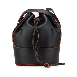 ロエベ アナグラム バルーン ショルダーバッグ ブラック ピンク レザー レディース LOEWE 【中古】