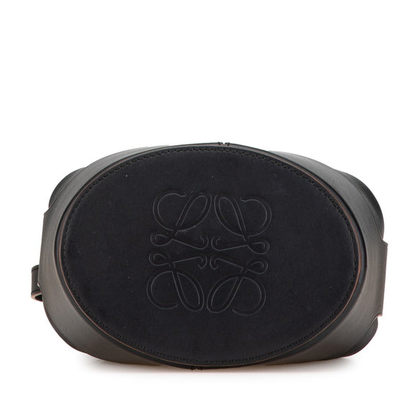 ロエベ アナグラム バルーン ショルダーバッグ ブラック ピンク レザー レディース LOEWE 【中古】