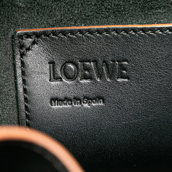 ロエベ アナグラム バルーン ショルダーバッグ ブラック ピンク レザー レディース LOEWE 【中古】