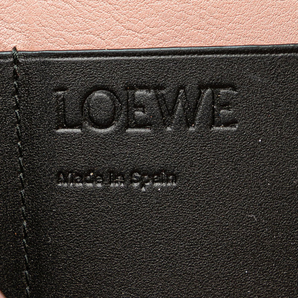 ロエベ アナグラム 三つ折り財布 コンパクトウォレット   ピンク レザー レディース LOEWE 【中古】