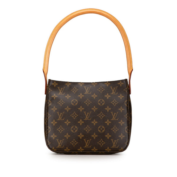 ルイ ヴィトン モノグラム ルーピングMM ショルダーバッグ ハンドバッグ M51146 ブラウン PVC レザー レディース LOUIS VUITTON 【中古】