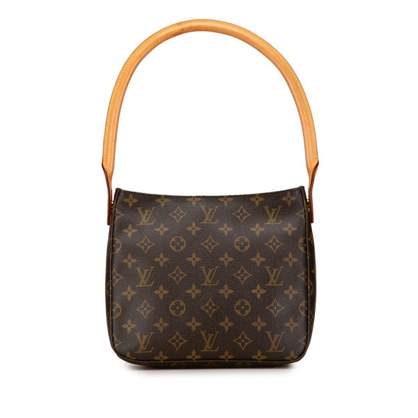 ルイ ヴィトン モノグラム ルーピングMM ショルダーバッグ ハンドバッグ M51146 ブラウン PVC レザー レディース LOUIS VUITTON 【中古】