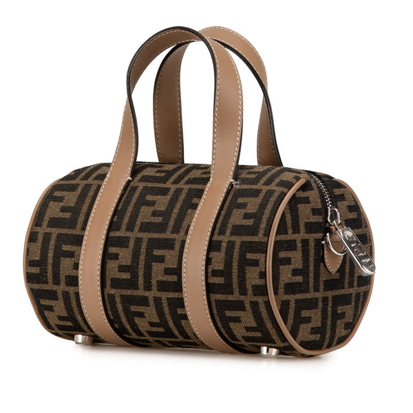 フェンディ ズッカ ハンドバッグ ショルダーバッグ 2WAY 7VA570 ブラウン キャンバス レザー レディース FENDI 【中古】